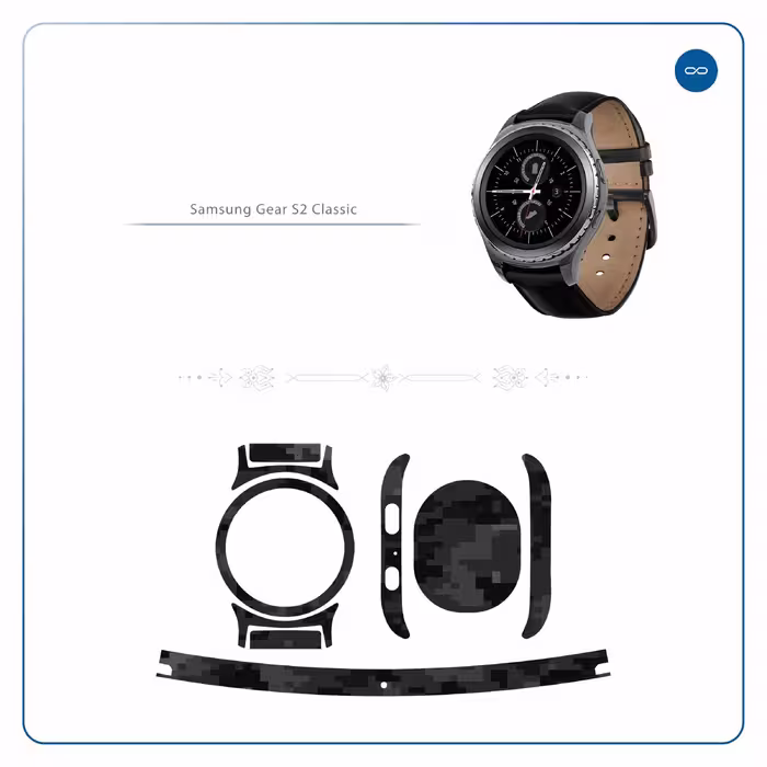 برچسب ماهوت طرح Night_Army_Pixel مناسب برای ساعت هوشمند سامسونگ Galaxy Gear S2 Classic