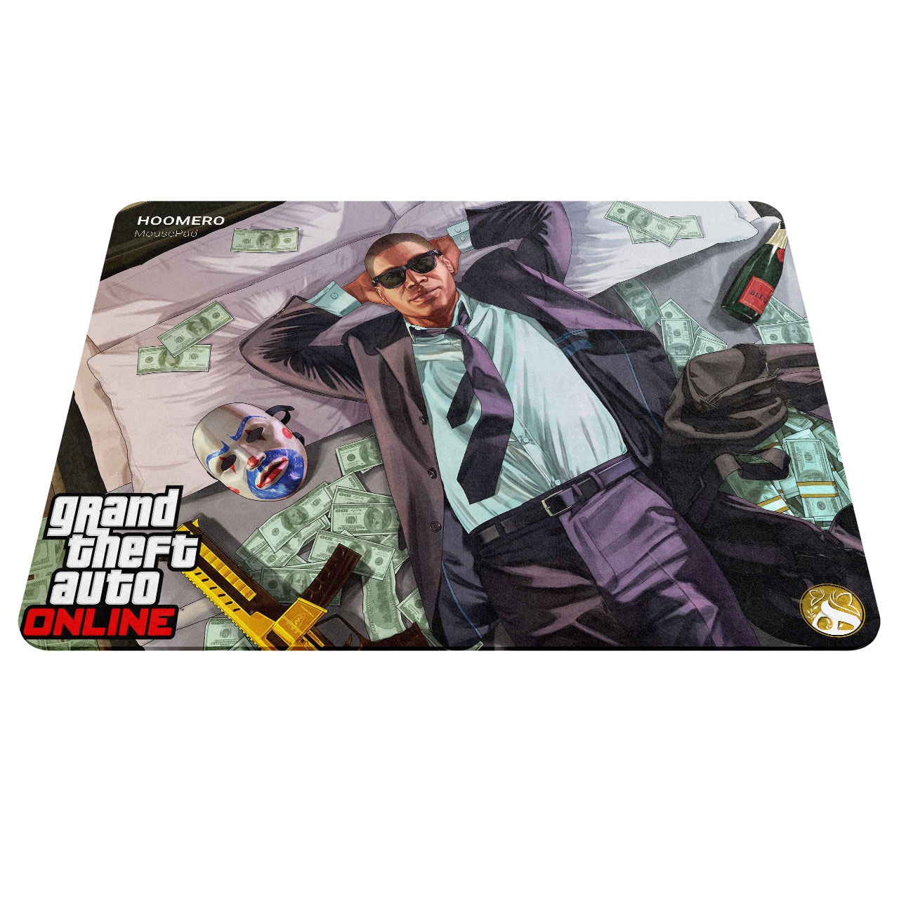 ماوس پد هومرو مدل A4267 طرح Grand Theft Auto Online