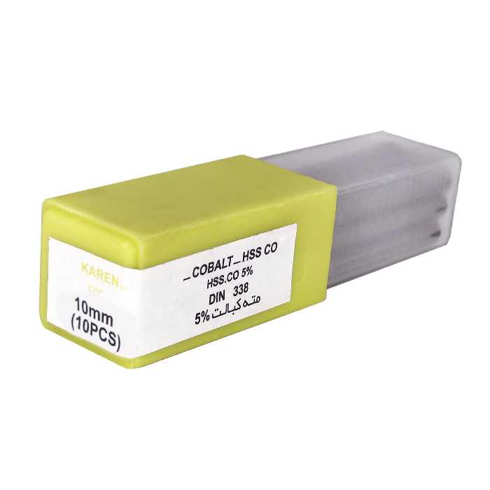 مته فلز کبالت کارن مدل ART-KRN-10M سایز 10 میلی متر مجموعه 10 عددی