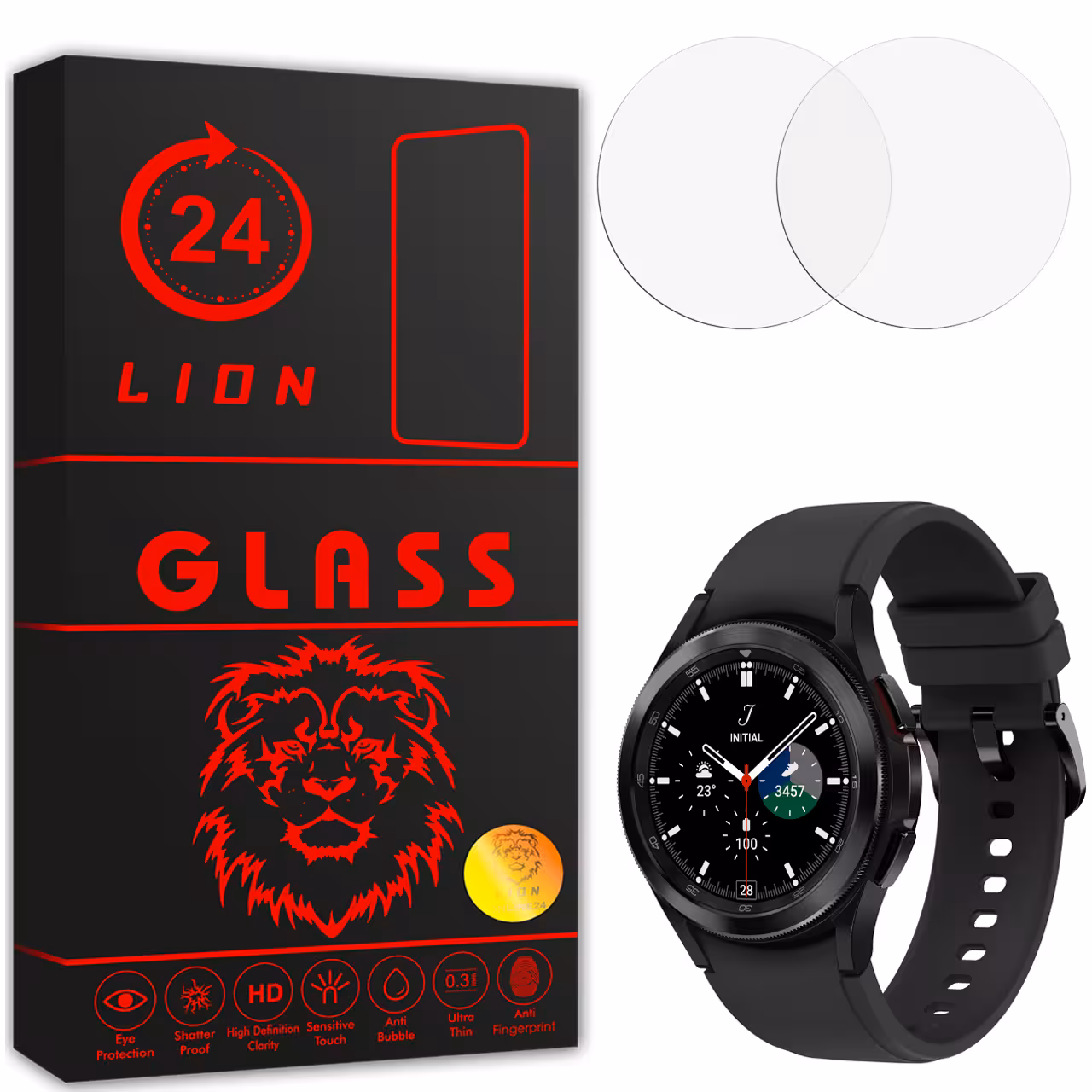 محافظ صفحه نمایش لاین مدل RB007 مناسب برای ساعت هوشمند سامسونگ Galaxy Watch 4 Classic 42mm بسته دو عددی
