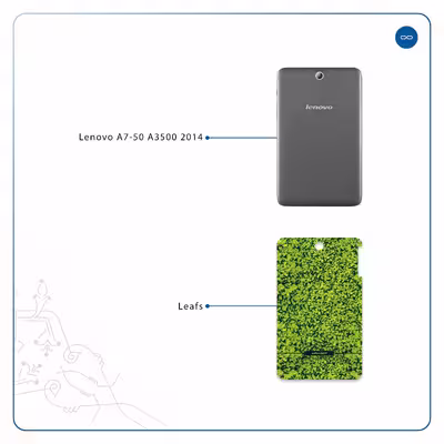 برچسب پوششی ماهوت مدل Leafs مناسب برای تبلت لنوو A7-50 A3500 2014