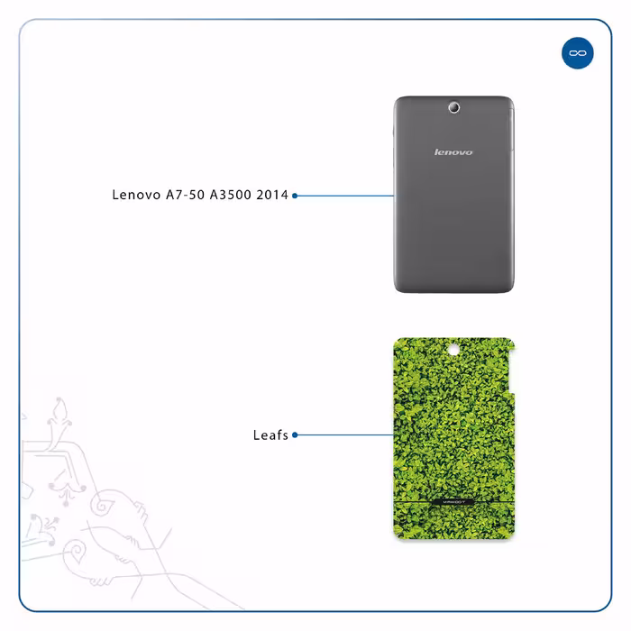 برچسب پوششی ماهوت مدل Leafs مناسب برای تبلت لنوو A7-50 A3500 2014