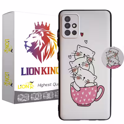 کاور لاین کینگ مدل livancat uv مناسب برای گوشی موبایل سامسونگ Galaxy A71 به همراه پایه نگهدارنده
