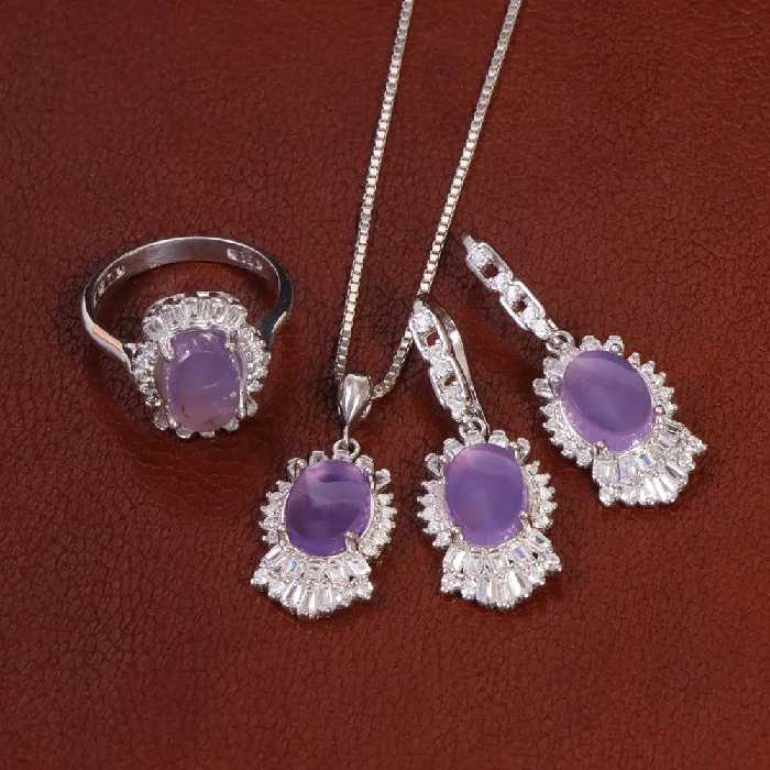 نیم ست عقیق سوسنی زنانه کد 27933 - جواهری مشاهیر