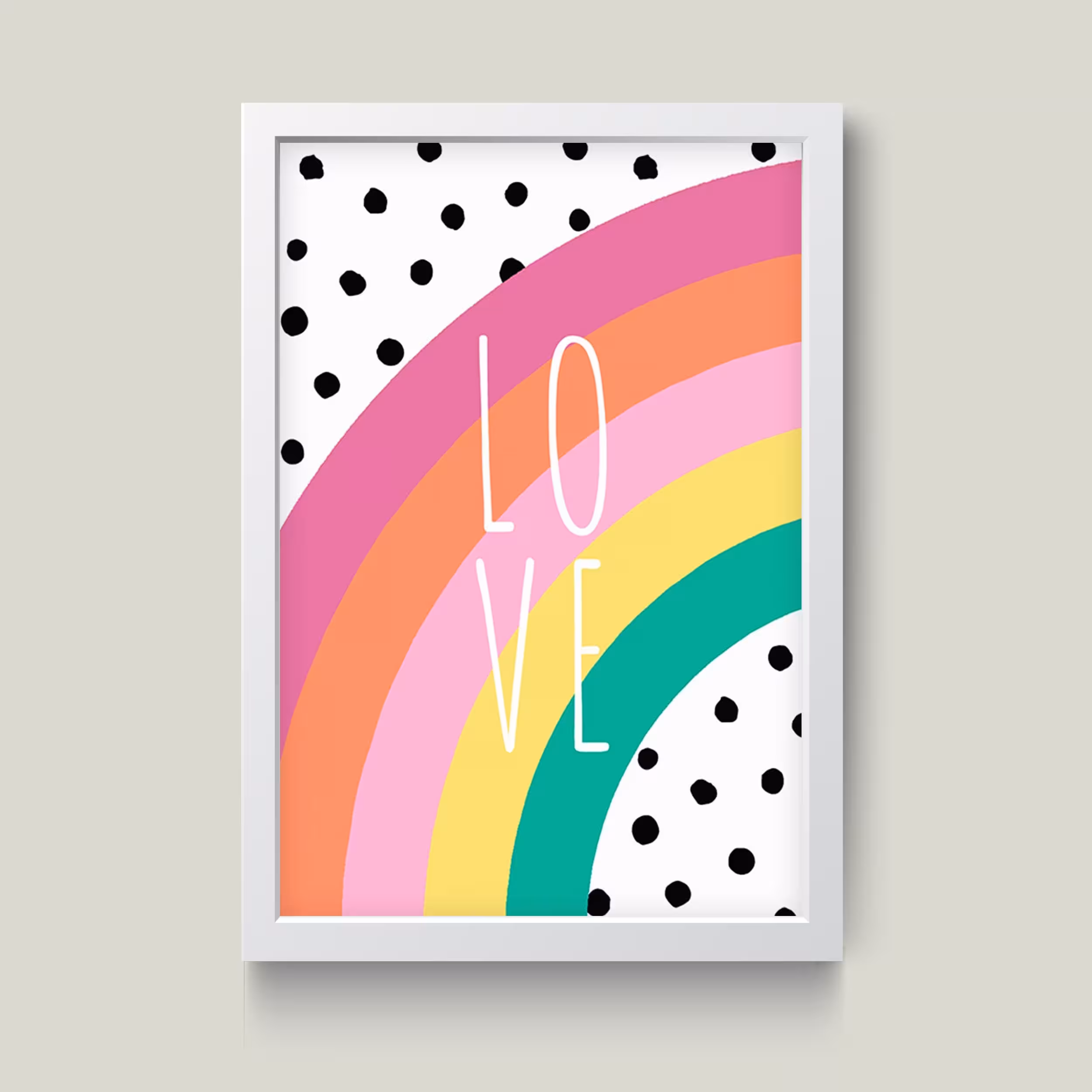 تابلو مدل Love Rainbow کد m2488-w