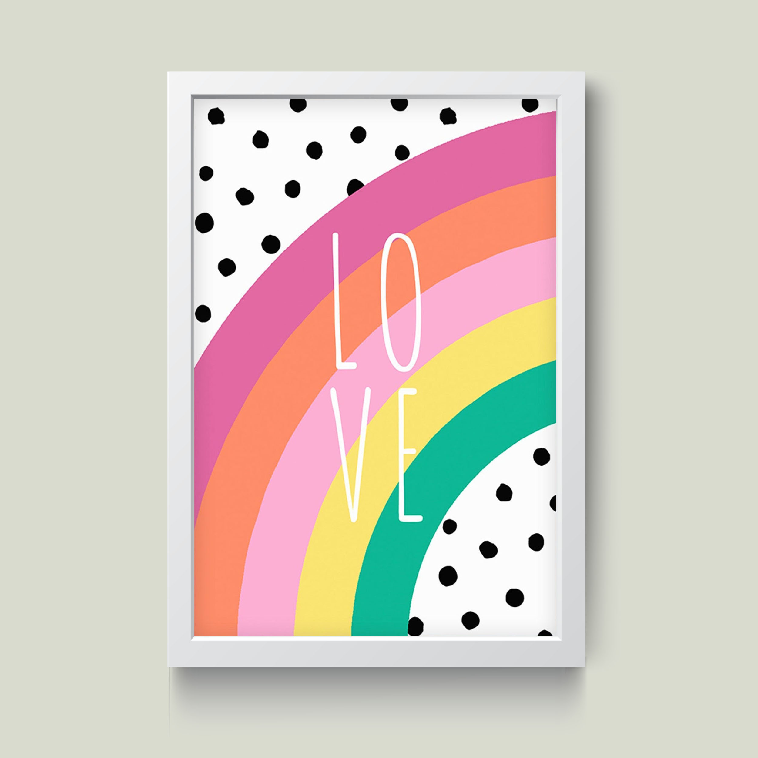 تابلو مدل Love Rainbow کد m2488-w