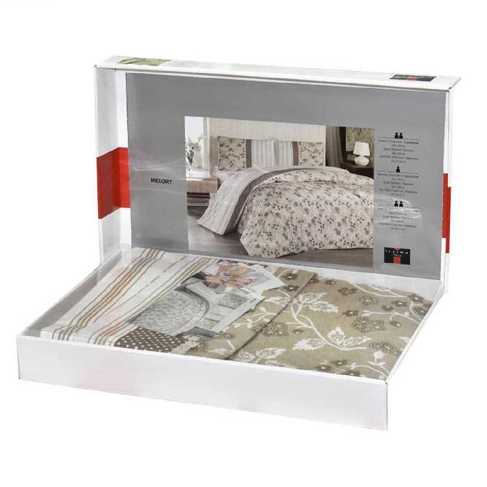 سرویس ملحفه ایسیمو هوم سری رنفورس طرح Melor یک نفره 3 تکه