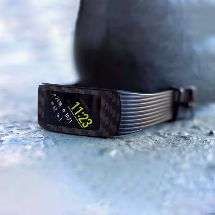 برچسب ماهوت طرح Carbon-Fiber مناسب برای ساعت هوشمند سامسونگ Galaxy Gear Fit 2 Pro