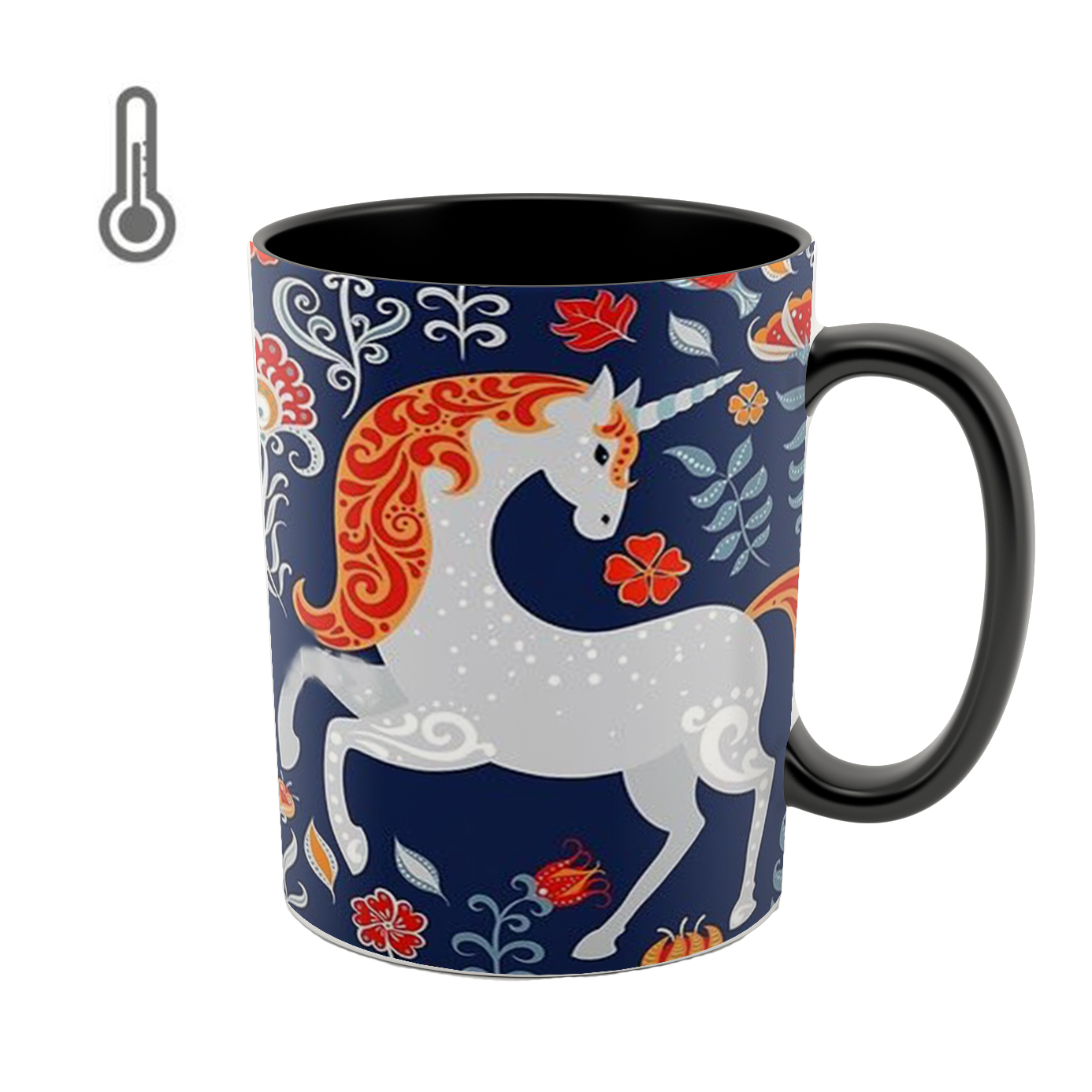 ماگ حرارتی طرح تک شاخ کد 03