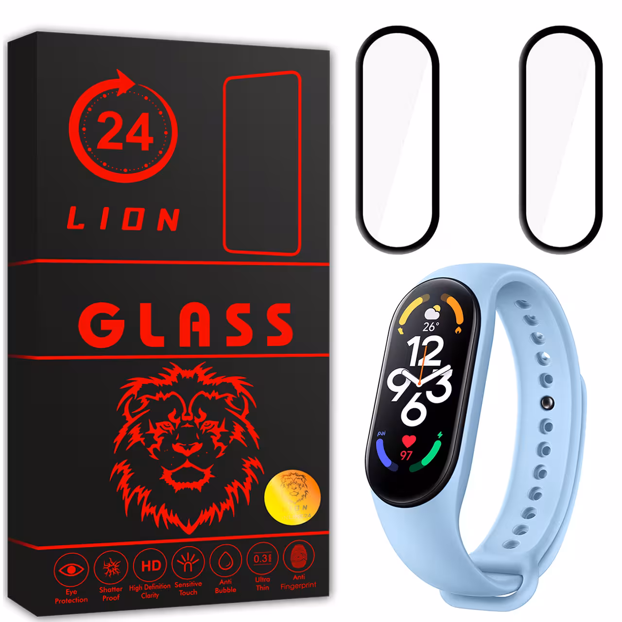 محافظ صفحه نمایش لاین مدل RT007 مناسب برای ساعت هوشمند شیائومی Mi Band 7 بسته دو عددی