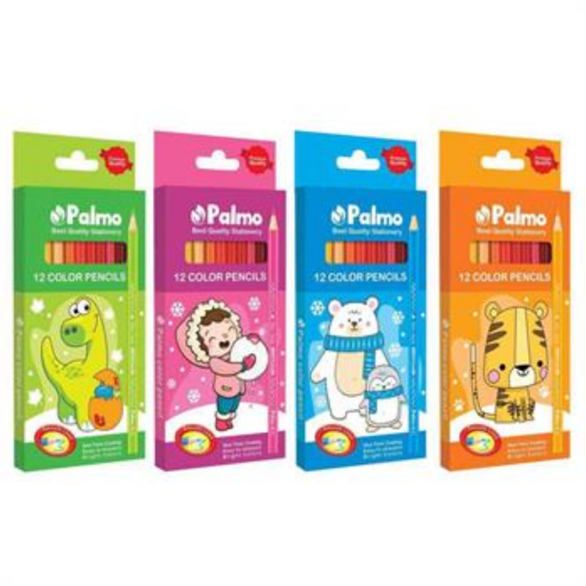 مدادرنگی پالمو 12رنگ  مداد رنگی پالمو مقوایی