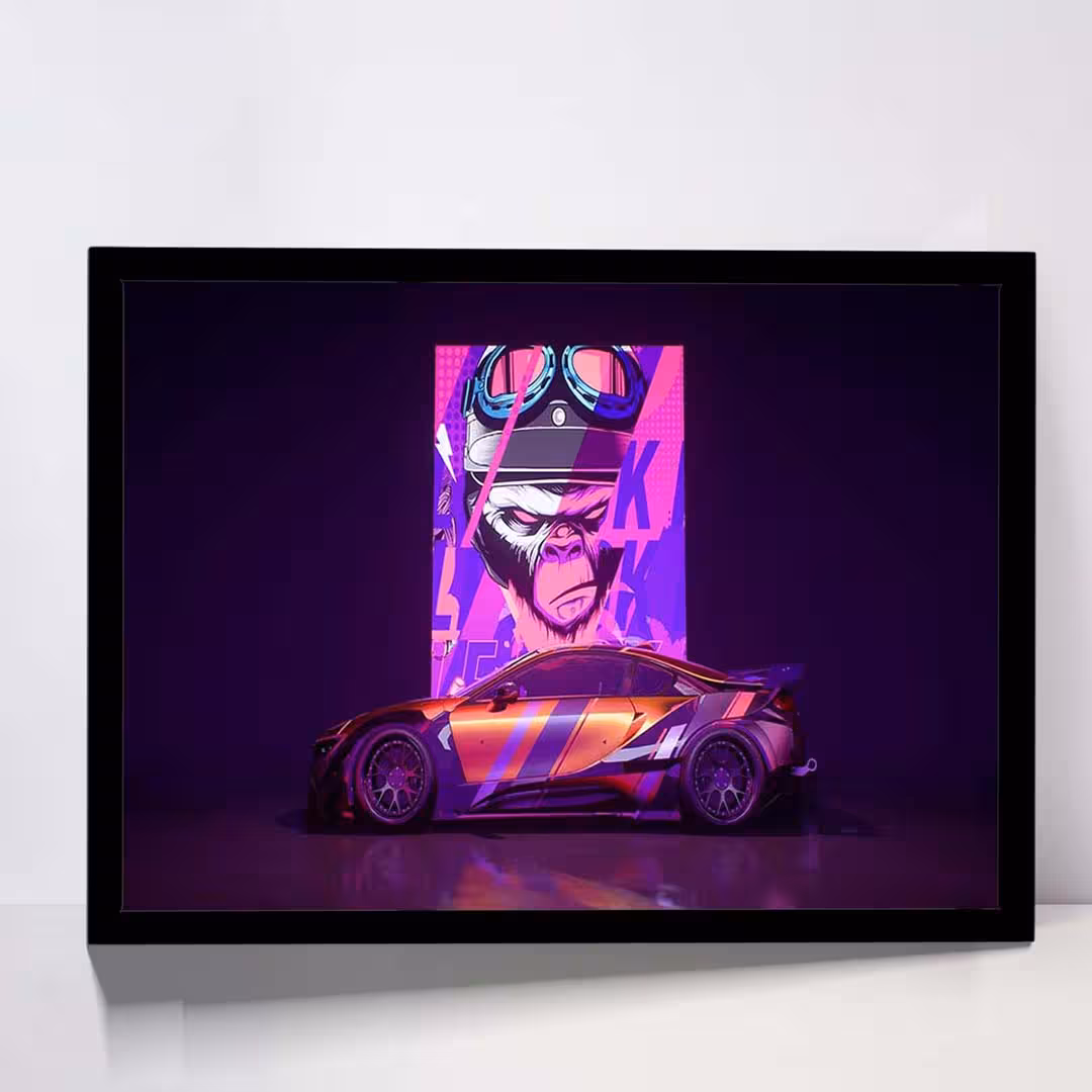 تابلو مدل need for speed heat bad monkey کد F-14023