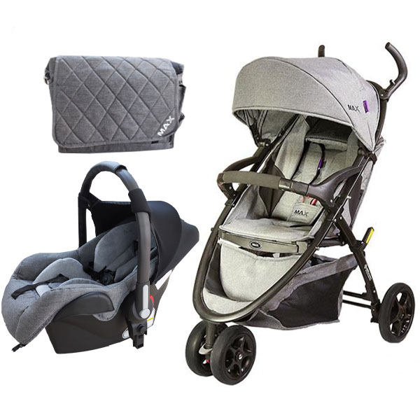 ست کالسکه سه چرخ و کریر دلیجان مکس Max