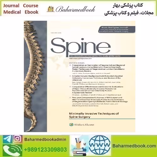 Spine 2024 Full Archives TRUE PDF price 50€ - کتاب پزشکی بهار