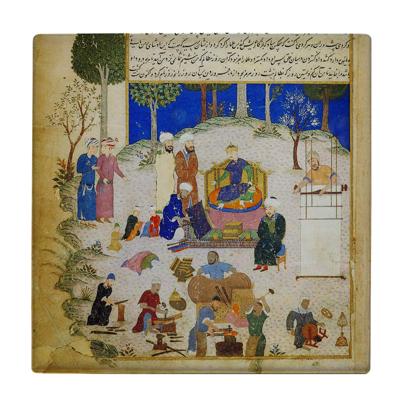 کاشی طرح نگارگری ایرانی کد wk349