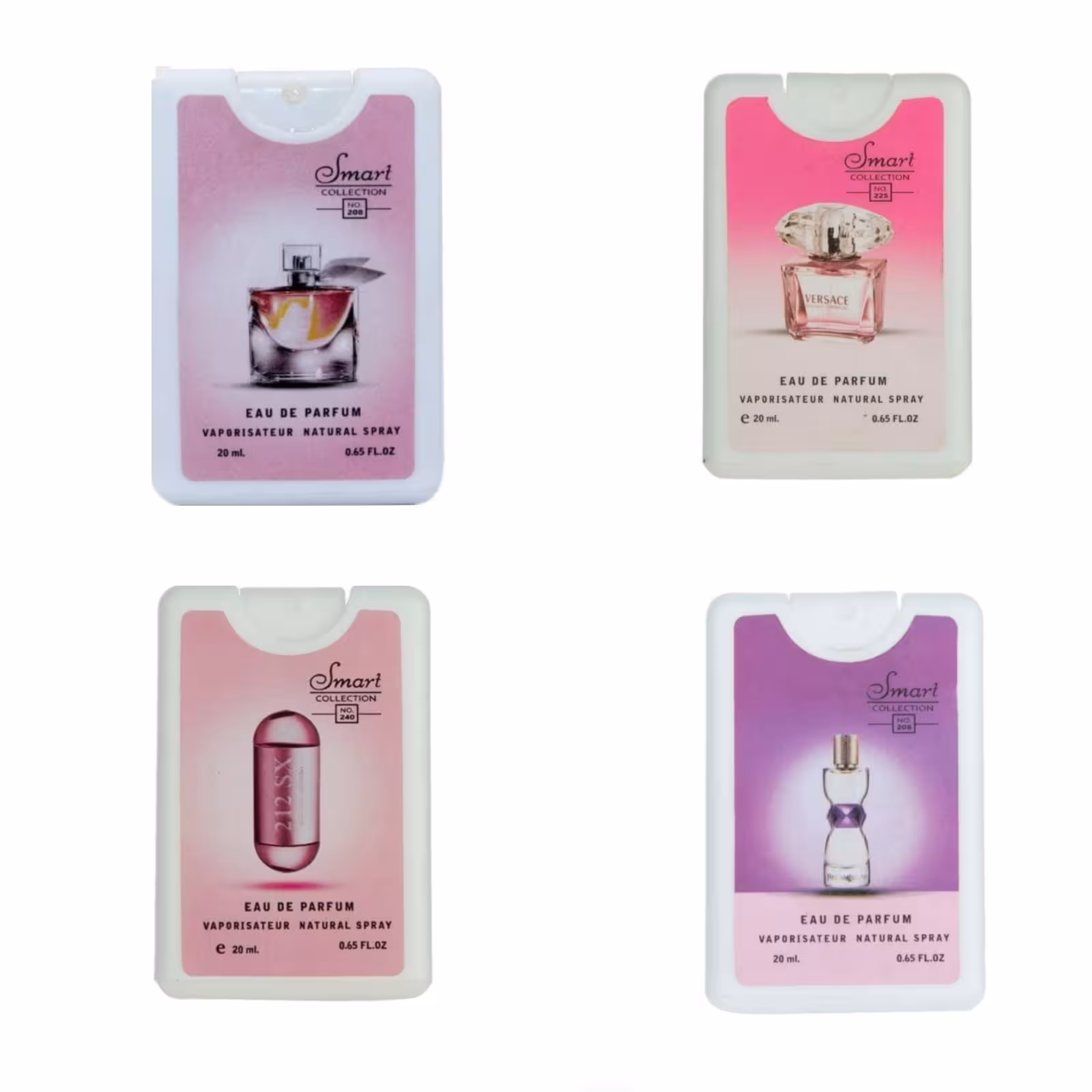 عطر جیبی زنانه اسمارت کالکشن مدل لاوی اس ایکس ورساچ منفستو حجم 20 میلی لیتر بسته 4 عددی