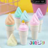 هایلایت بستنی قیفی بسته 6عددی بنفش صورتی زرد ابی سبز نارنجی 