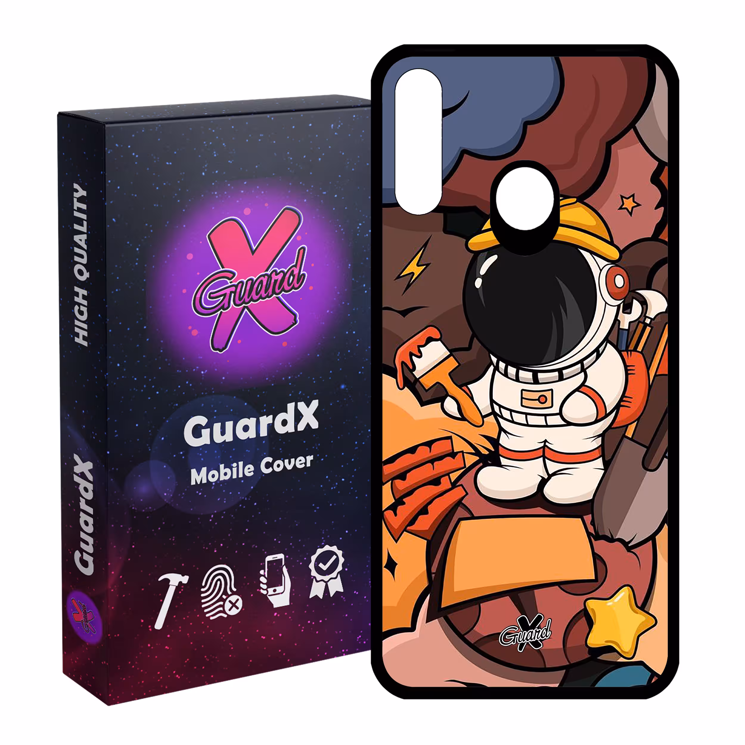 کاور گارد ایکس طرح فضانورد مدل Glass10394 مناسب برای گوشی موبایل سامسونگ Galaxy A20s