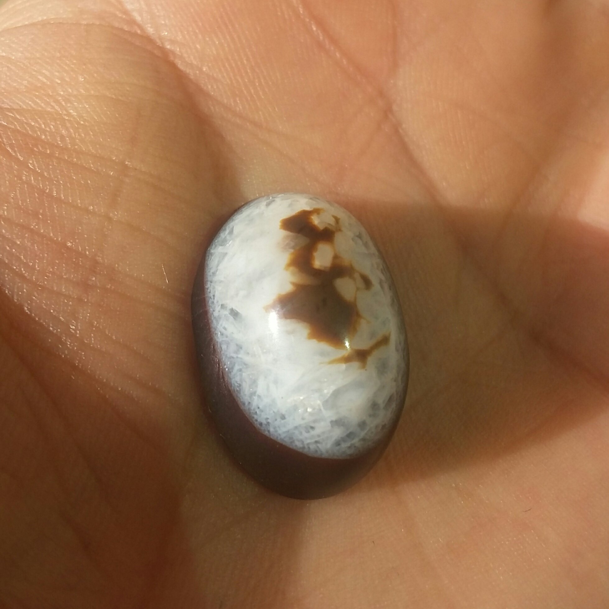 نگین عقیق 3 پوست موکول دار بی نظیییییر خاص شاهکار خلقت