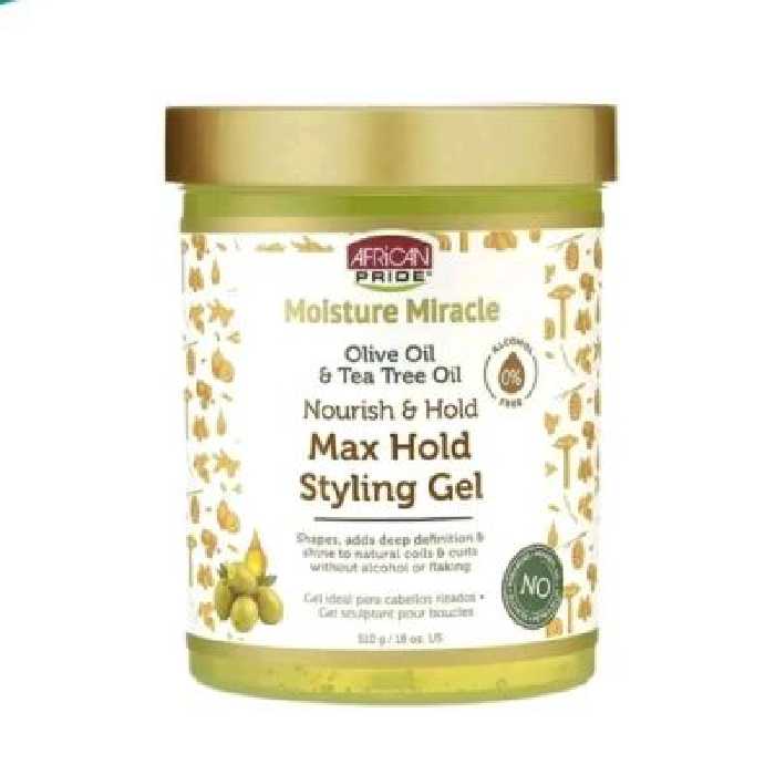 ژل استایل مغذی موی فر افریکن پراید مدل روغن زیتون و درخت چای