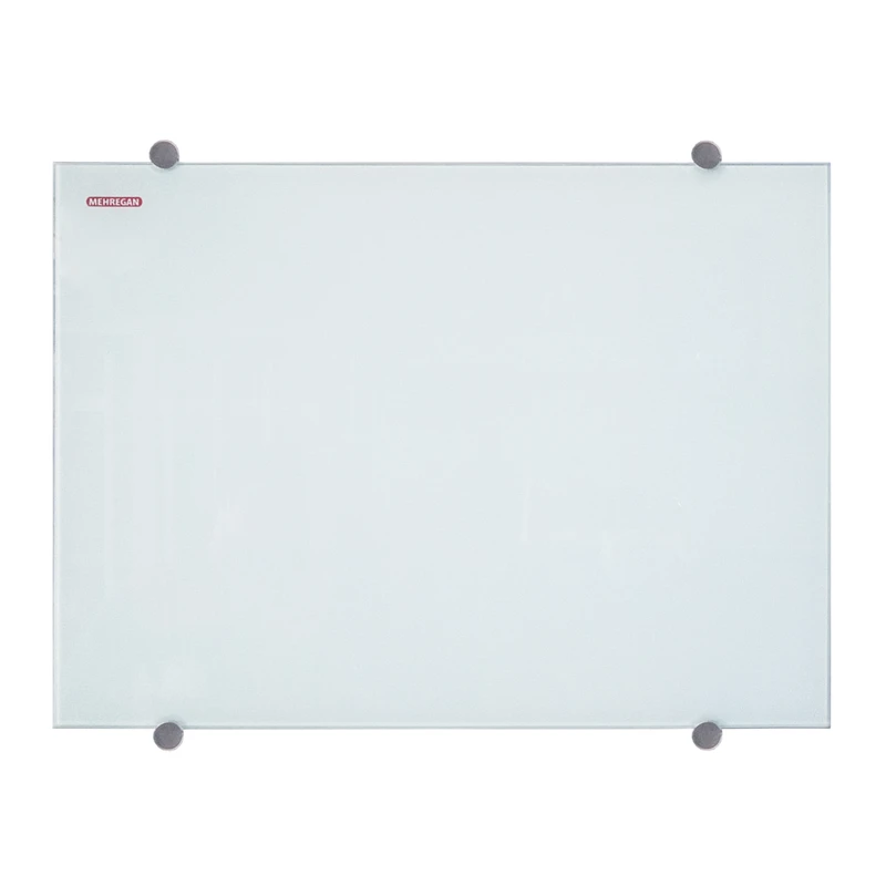 تخته وایت برد شیشه ای مهرگان مدل GLBM 02 سایز 90×60 سانتی متر 
