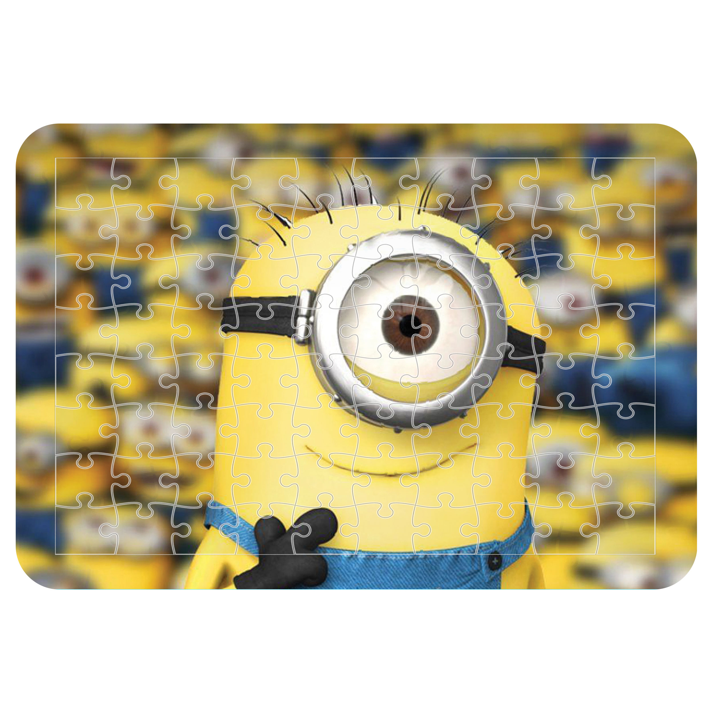 پازل 54 تکه اطلس آبی طرح کارتون مینیون ها مدل P1147