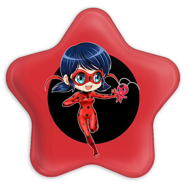 پیکسل خندالو طرح دختر کفشدوزکی مدل ستاره ای کد 3519