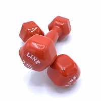 دمبل شش ضلعی لاين روکش دار 3 کیلوگرمی – 2 عددی