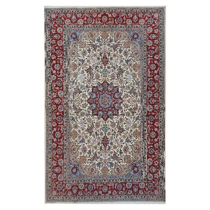 فرش دستبافت سه و نیم متری طرح لچک و ترنج جهان کد CS_0016