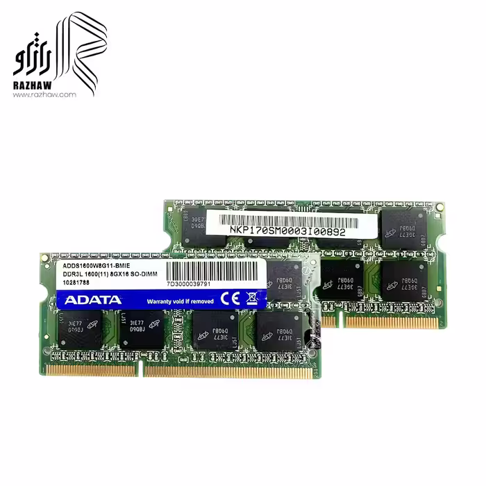 رم 8 گیگابایت ddr3l لپ تاپ CL11 باس 12800/1600mhz برند ای دیتا adds160