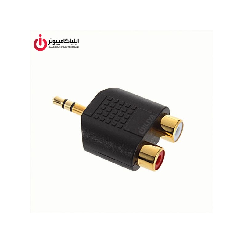 تبدیل کانکتور صوتی 35 میلیمتری استریو نر به جک RCA مادگی دوبل