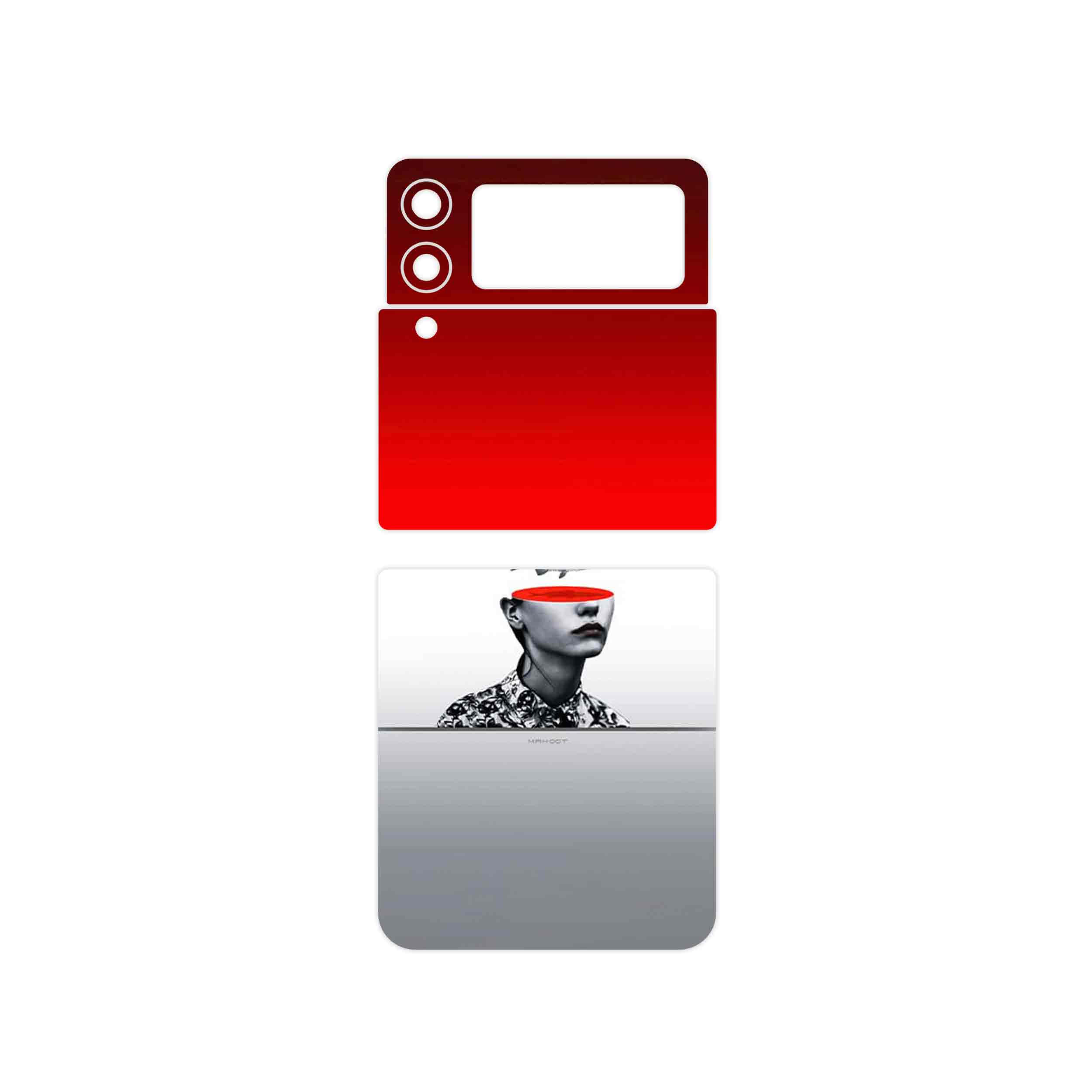 برچسب پوششی ماهوت مدل Collage of surreal Portrait of Women 1 مناسب برای گوشی موبایل سامسونگ Galaxy Z Flip3 5G