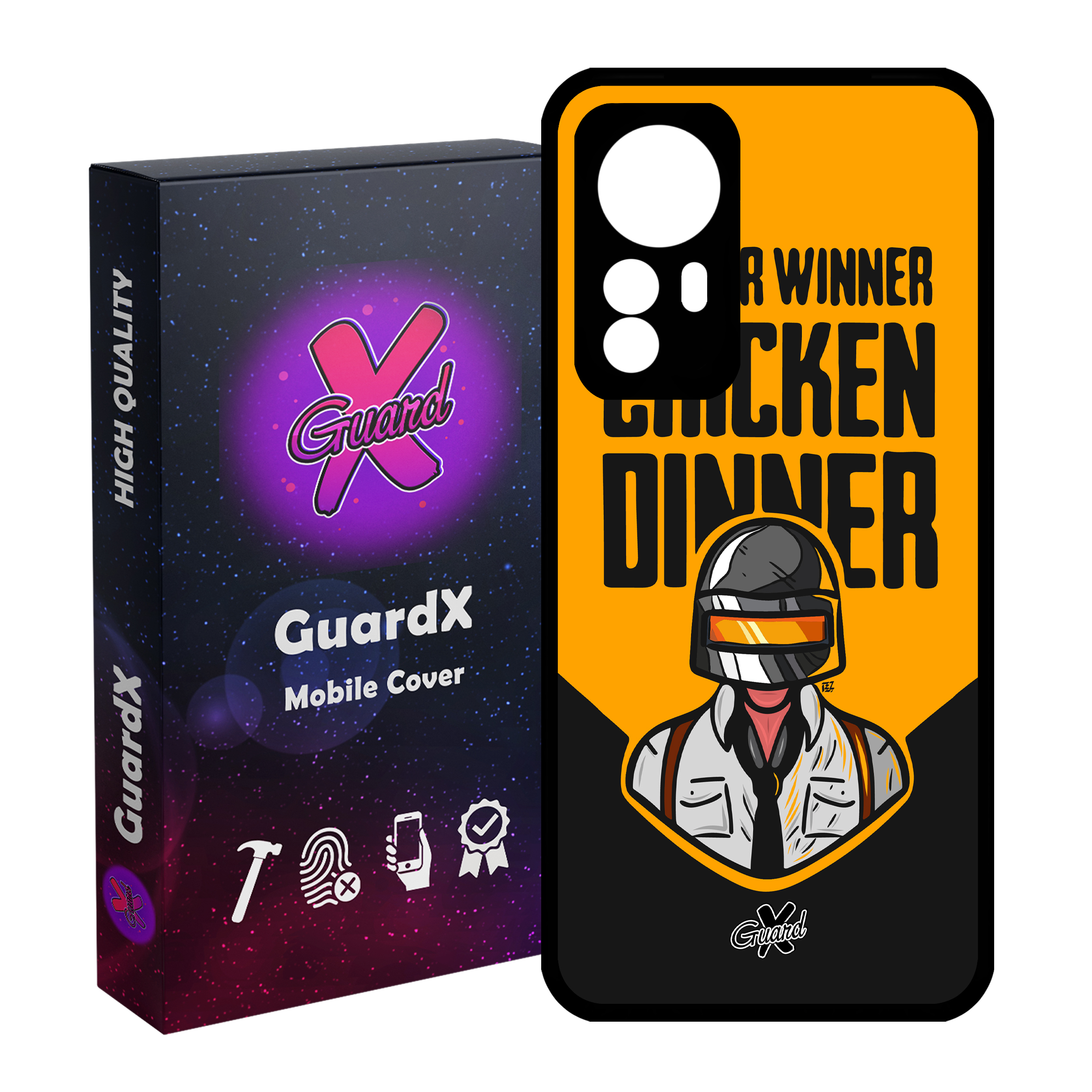 کاور گارد ایکس طرح Pubg مدل Glass10182 مناسب برای گوشی موبایل شیائومی Mi 12/Mi 12X/Mi 12S