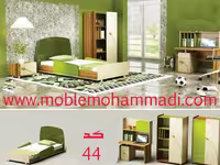 سرویس خواب نوجوان و جوان کد 44 شامل تخت/کمد/میزتحریر/پاتختی