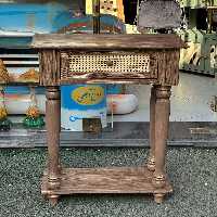 [๑๑] مينى كنسول چوب حصير پايه خراطى . طول اينكار