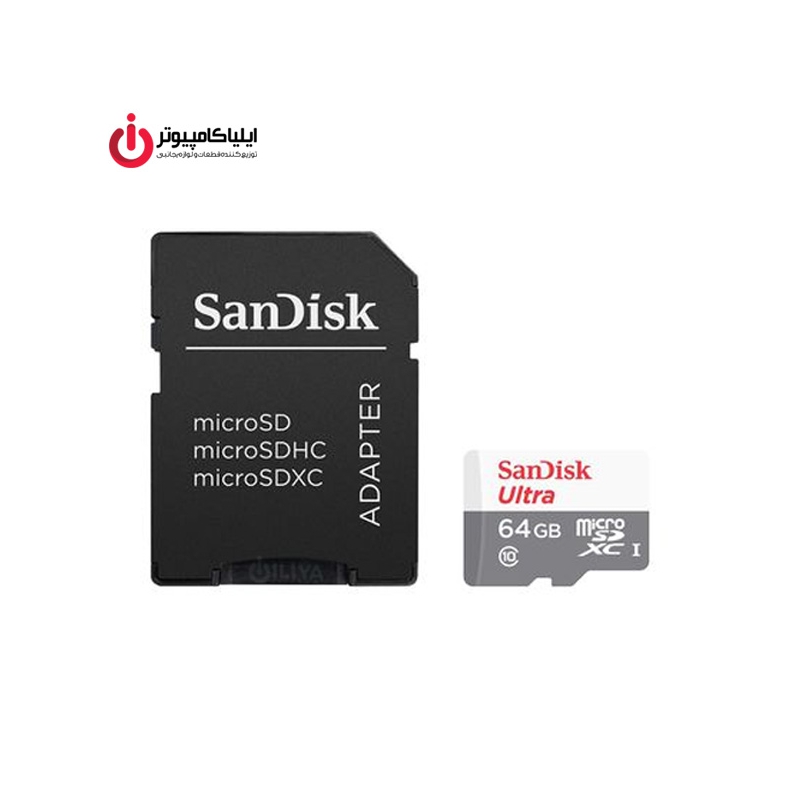 مموری کارت Micro SD C10 U1 سن دیسک ULTRA SDSQUAR-GN3MA ظرفیت 64 گیگابایت
