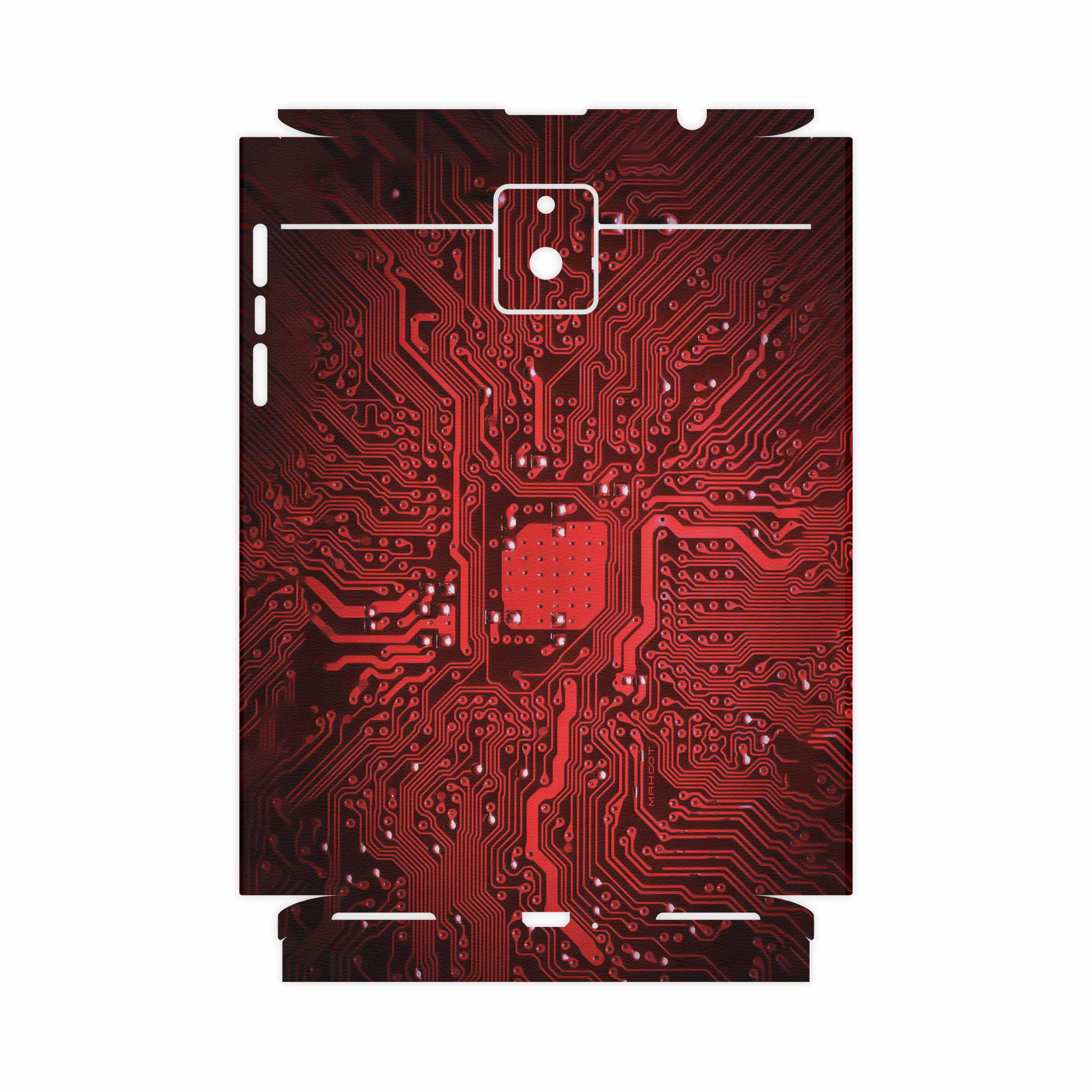 برچسب پوششی ماهوت مدل Red Printed Circuit Board-FullSkin مناسب برای گوشی موبایل بلک بری Passport