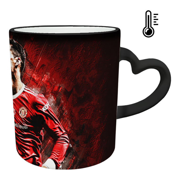 ماگ حرارتی مدل دسته قلبی طرح رونالدو کد 129