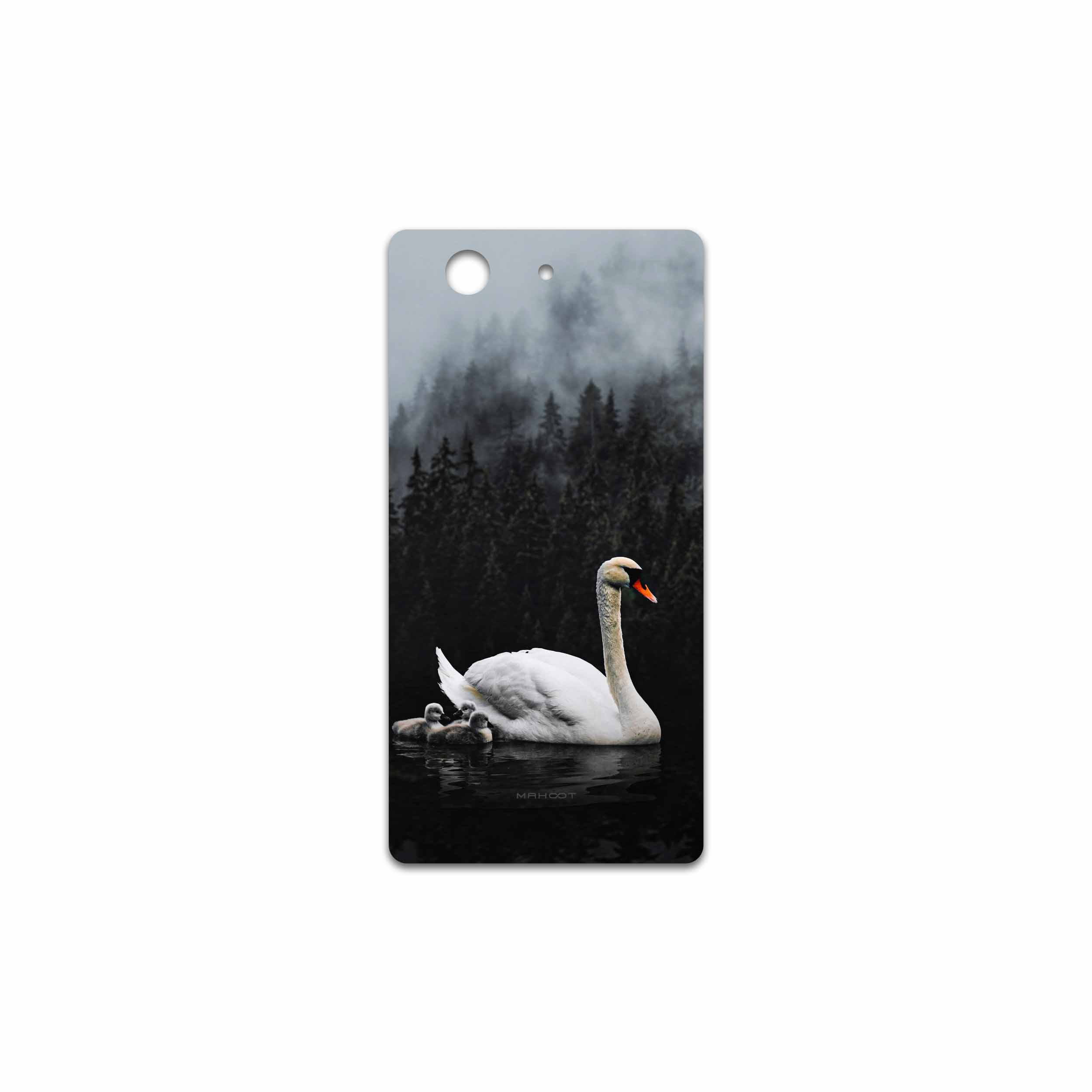 برچسب پوششی ماهوت مدل Swan Lake مناسب برای گوشی موبایل سونی Xperia Z3 Compact