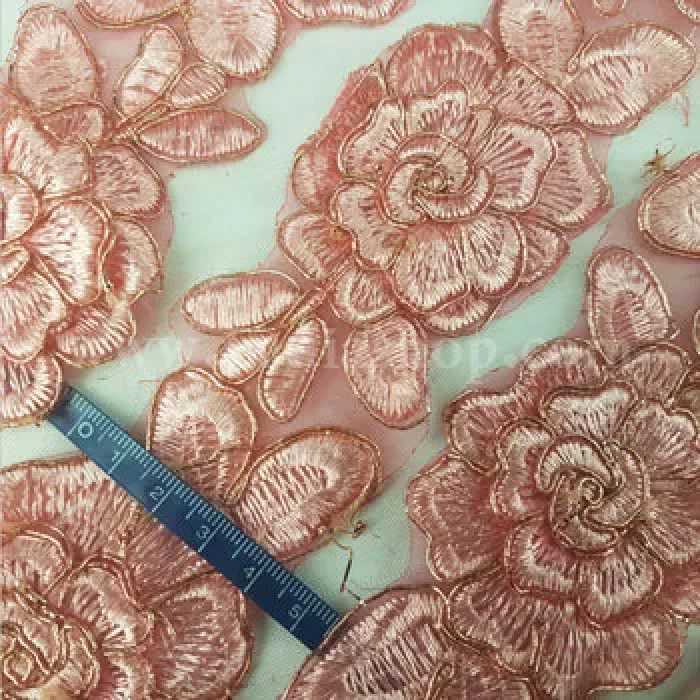 تکه دوزی پهن صورتی