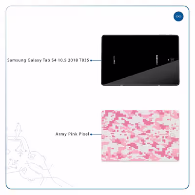 برچسب پوششی ماهوت مدل Army-Pink-pixel مناسب برای تبلت سامسونگ Galaxy Tab S4 10.5 2018 T835