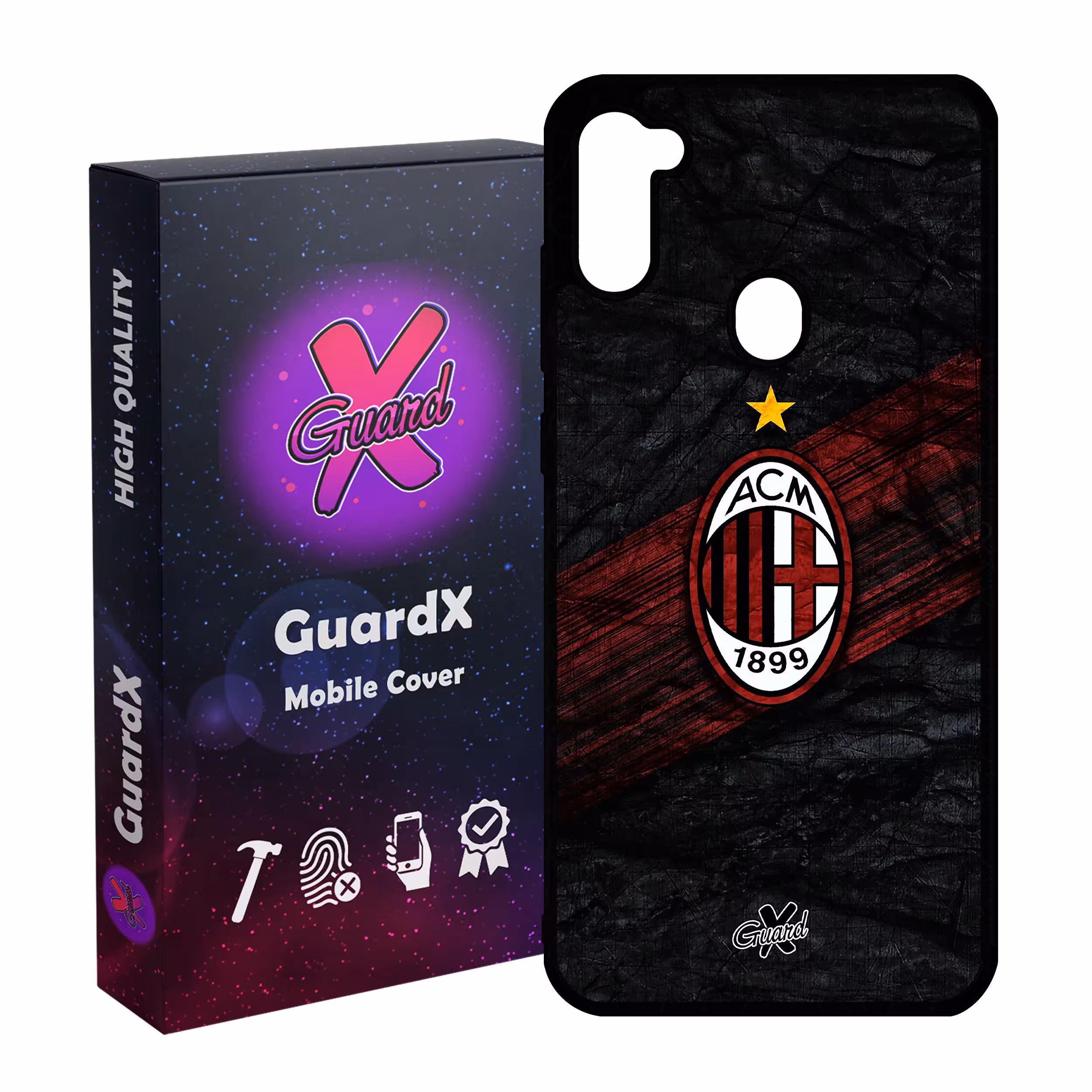 کاور گارد ایکس طرح AC Milan مدل Glass10057 مناسب برای گوشی موبایل سامسونگ Galaxy A11 / M11