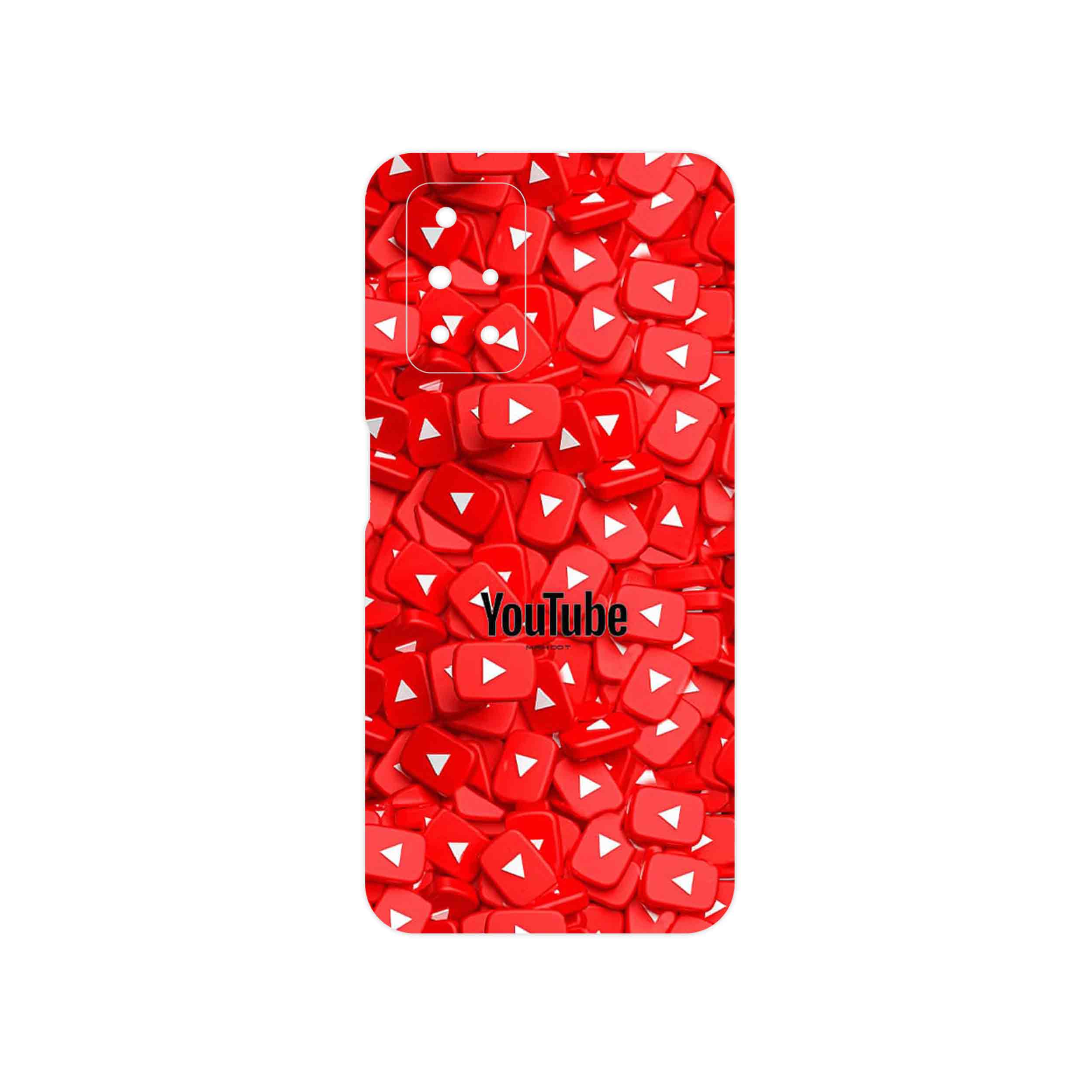 برچسب پوششی ماهوت مدل Youtube مناسب برای گوشی موبایل شیائومی Redmi 10