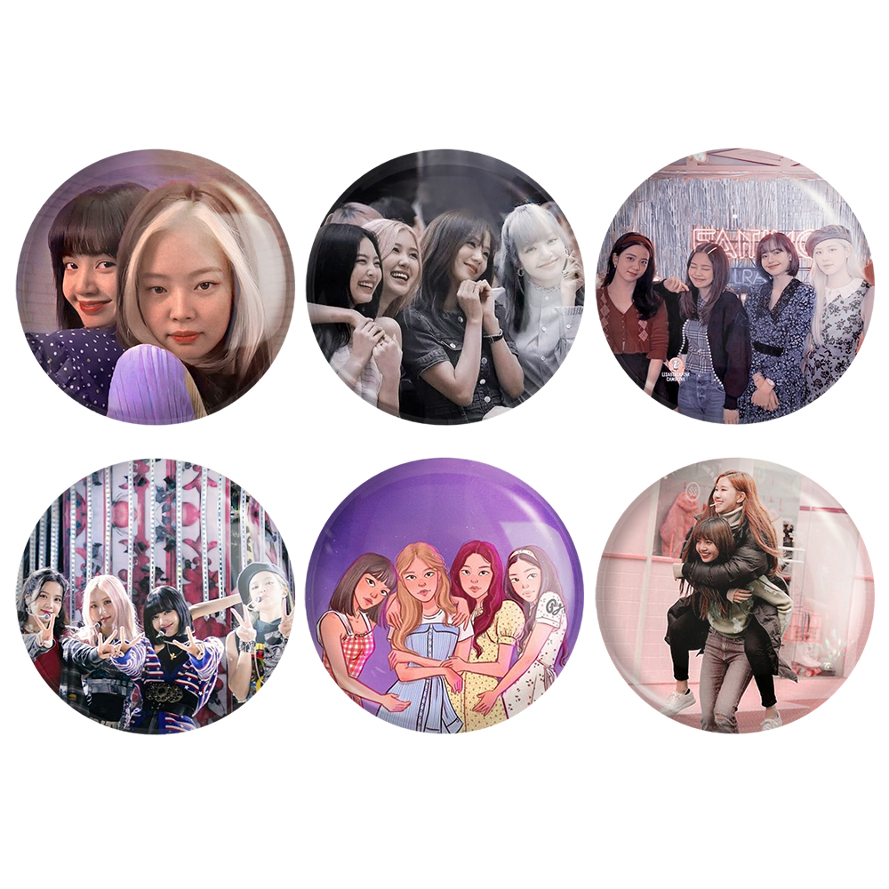 پیکسل خندالو طرح گروه موسیقی بلک پینک کد 229A مجموعه 6 عددی