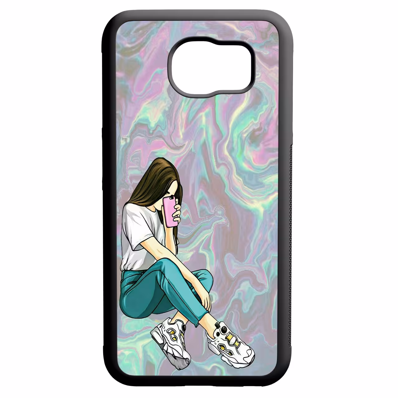 کاور طرح دخترانه کد 110166 مناسب برای گوشی موبایل سامسونگ galaxy s6 edge