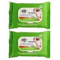 دستمال مرطوب وی کر مدل Jojoba - Aloe Vera دو بسته 20 عددی
