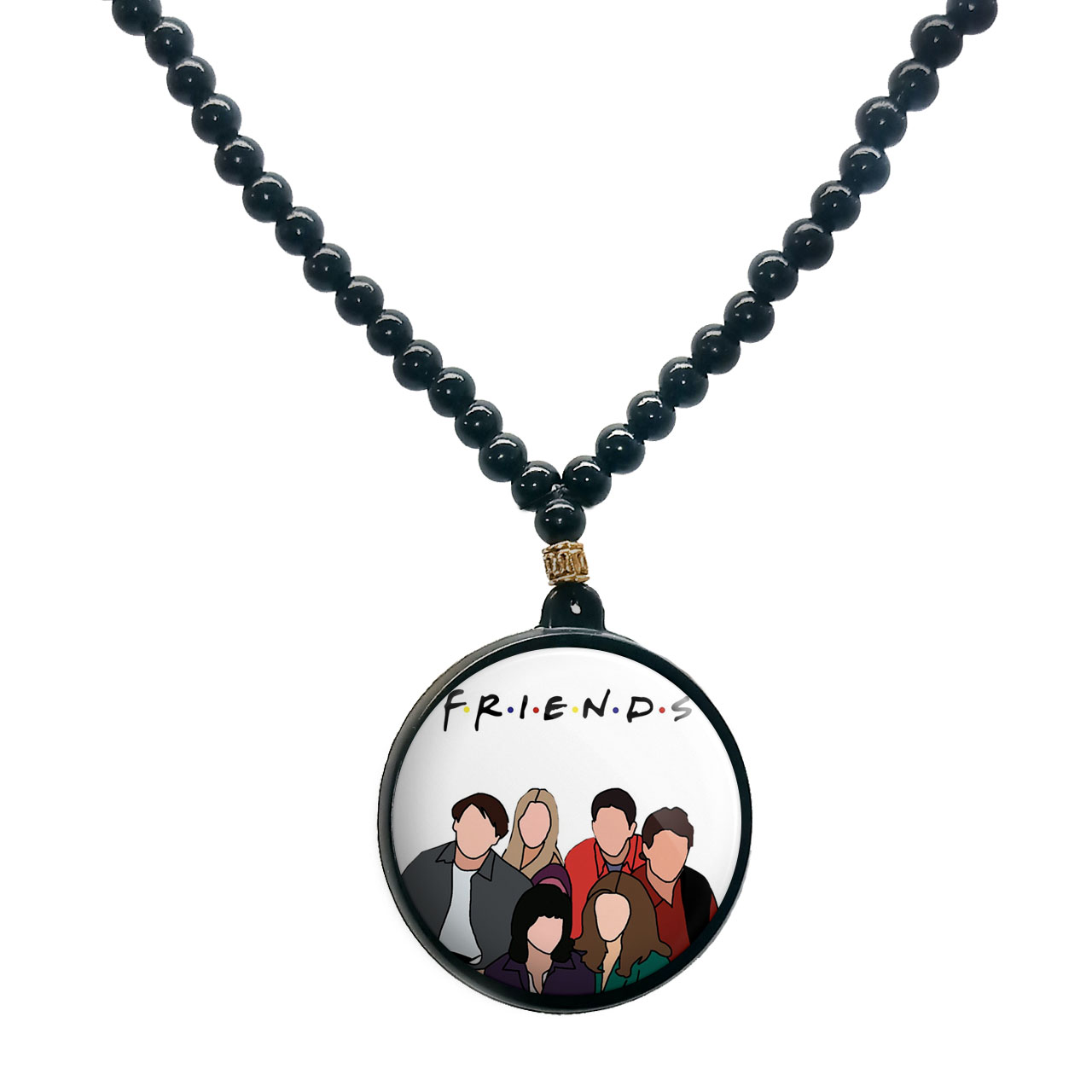 گردنبند پرمانه طرح فرندز کد pmd.18904 مدل دو طرفه