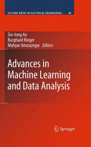 خرید و دانلود نسخه کامل کتاب Avances in Machine Learning and Data Analysis