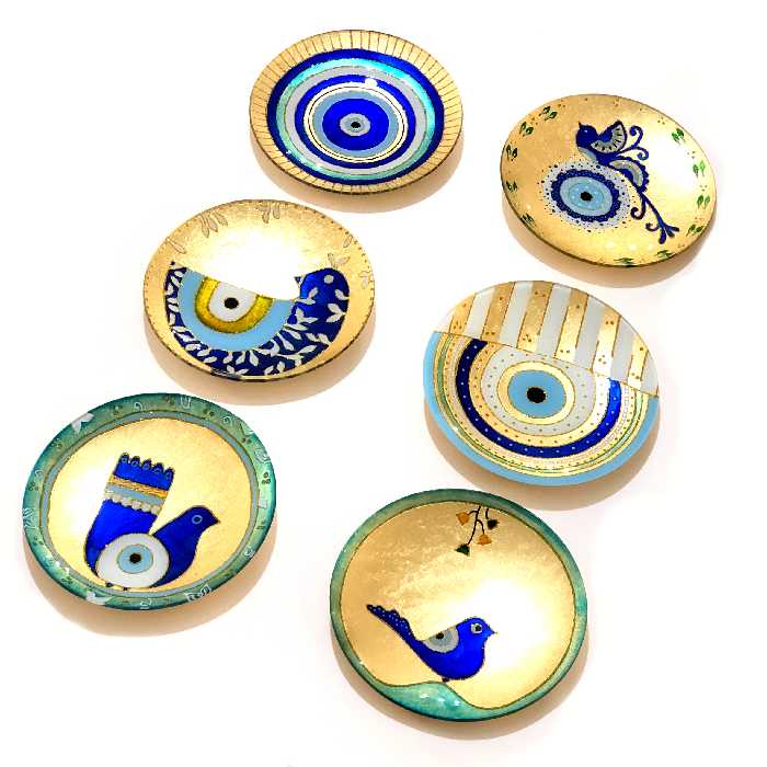 بشقاب مدل چشم نظر بسته 6 عددی