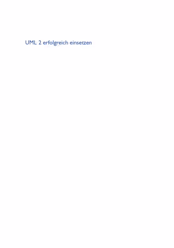 خرید و دانلود نسخه کامل کتاب UML 2 erfolgreich einsetzen: Einführung und Referenz